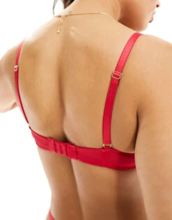 Ann Summers Sexy Lace Padded Plunge Bra In Red For Women -Ann Sum Wear Shop 200571674 3