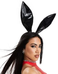 Ann Summers Halloween Vinyl Bunny Ears Headband In Black - BLACK For Women -Ann Sum Wear Shop 204051554 4