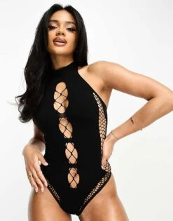 Ann Summers Adella Cut Out Body In Black For Women