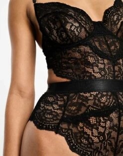 Ann Summers Hold Me Tight Underwire Lace Bodysuit In Black For Women -Ann Sum Wear Shop 205030103 3