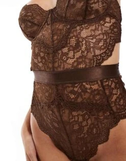 Ann Summers Hold Me Tight Bodysuit In Chocolate Brown For Women -Ann Sum Wear Shop 205414536 4