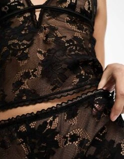 Ann Summers Enlightening Lace Cami Set In Black For Women -Ann Sum Wear Shop 205414701 3