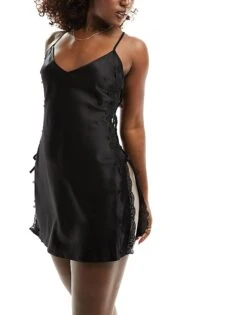 Ann Summers Rosalie Chemise In Black For Women