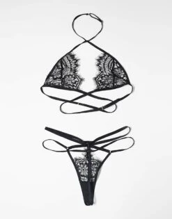 Ann Summers Infinite Crotchless Foldover Set In Black - BLACK For Women -Ann Sum Wear Shop 205554080 2