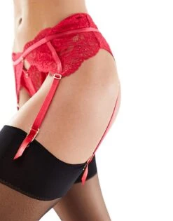 Ann Summers Sexy Lace Planet Suspender Belt In Red For Women -Ann Sum Wear Shop 205554895 4