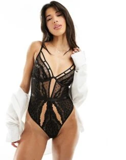 Ann Summers True Love Animal Lace Bodysuit In Black For Women -Ann Sum Wear Shop 205601353 1 black 1