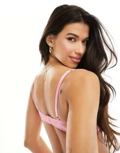 Ann Summers Ann Summer Sexy Lace Padded Plunge Bra In Pink Ombre For Women -Ann Sum Wear Shop 205601543 4