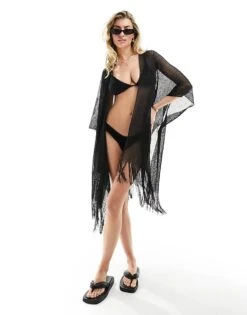Ann Summers Kuta Beach Robe In Black For Women -Ann Sum Wear Shop 205693341 1 black 1