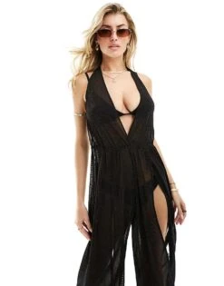Ann Summers Shimmering Sands Jumpsuit In Black For Women -Ann Sum Wear Shop 205693428 1 black 1