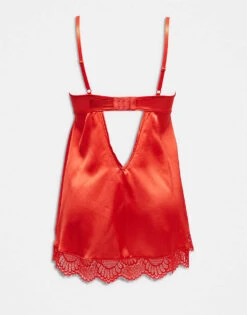 Ann Summers Unwrap Me Babydoll With Crotchless Thong In Red - RED For Women -Ann Sum Wear Shop 206344470 3