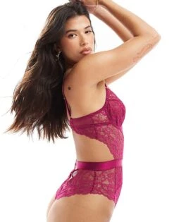 Ann Summers Hold Me Tight Underwire Lace Bodysuit In Purple For Women -Ann Sum Wear Shop 206767287 3