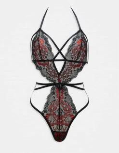 Ann Summers Liberty Crotchless Body In Black/red For Women -Ann Sum Wear Shop 207219618 1 blackred 1