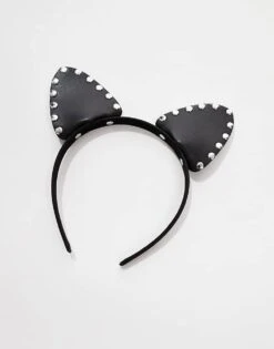 Ann Summers Pu Studded Cat Ears In Black - BLACK - BLACK For Women -Ann Sum Wear Shop 207241972 3