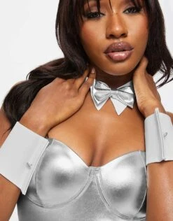 Ann Summers Tuxedo Bunny Set In Silver For Women -Ann Sum Wear Shop 207246498 3