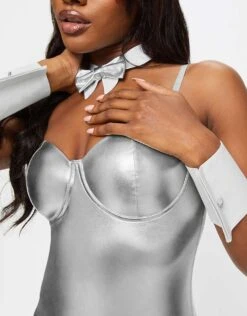 Ann Summers Tuxedo Bunny Set In Silver For Women -Ann Sum Wear Shop 207246498 4