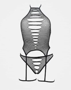 Ann Summers Enya Crotchless Suspender Set In Black - BLACK For Women -Ann Sum Wear Shop 207246621 1 black 1