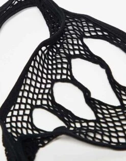 Ann Summers Enya Crotchless Suspender Set In Black - BLACK For Women -Ann Sum Wear Shop 207246621 3