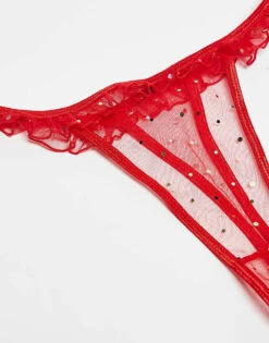 Ann Summers Let It Snow Babydoll With Faux Fur Detailing In Red For Women -Ann Sum Wear Shop 207246622 4