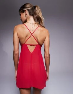 Ann Summers Enchanting Chemise In Red For Women -Ann Sum Wear Shop 207246634 4