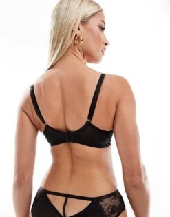 Ann Summers The Icon Fuller Bust Padded Plunge Bra In Black For Women -Ann Sum Wear Shop 207254645 3