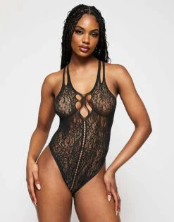 Ann Summers Radiance Crotchless Body In Black For Women