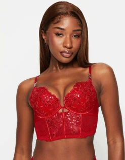 Ann Summers Icon Padded Corset In Red For Women
