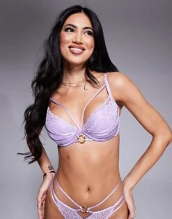 Ann Summers Valentines Compelling Lingerie Set In Lilac
