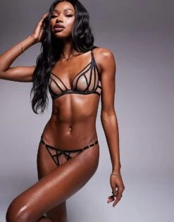 Ann Summers Sheer Desire Lingerie Set In Black