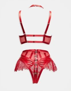 Ann Summers Exuberant Crotchless Set In Red - RED For Women -Ann Sum Wear Shop 207692054 3