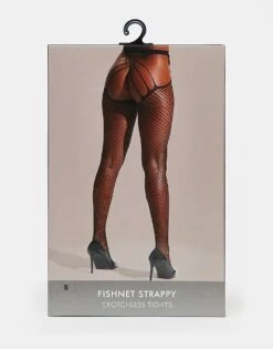 Ann Summers Crotchless Fishnet Tights In Black For Women