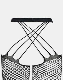 Ann Summers Crotchless Fishnet Tights In Black For Women -Ann Sum Wear Shop 207692189 3