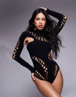 Ann Summers Ronnie Bodysuit In Black For Women