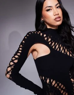 Ann Summers Ronnie Bodysuit In Black For Women -Ann Sum Wear Shop 207692467 3