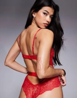 Ann Summers Hold Me Tight Lace Underwired Body In Red - RED For Women -Ann Sum Wear Shop 207859584 3