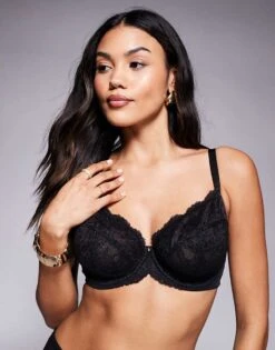 Ann Summers Fuller Bust Sexy Lace Non Padded Plunge Bra In Black - BLACK For Women -Ann Sum Wear Shop 207942287 1 black 1