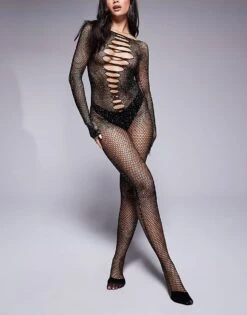 Ann Summers Enya Crotchless Bodystocking In Black For Women -Ann Sum Wear Shop 207954006 1 black 1