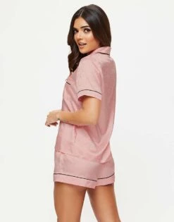 Ann Summers Signature Satin Pj Set In Pink For Women -Ann Sum Wear Shop 208001665 4