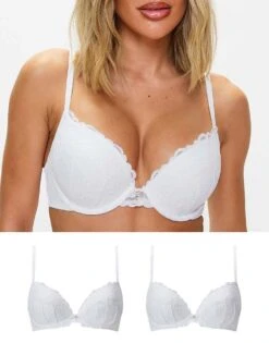 Ann Summers Sexy Lace Padded Plunge Bra 2 Pack In White For Women -Ann Sum Wear Shop 208083844 1 white 1