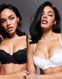 Ann Summers Sexy Lace Padded Balcony Bra 2 Pack In Black For Women