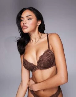 Ann Summers A-G Sexy Lace Plunge Bra In Brown - BROWN For Women 8 Ann Summers A-G Sexy Lace Plunge Bra In Brown - BROWN For Women -Ann Sum Wear Shop 208193117 4