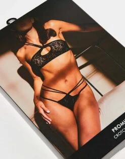 Ann Summers Promises Crotchless Set In Black For Women -Ann Sum Wear Shop 208258067 3