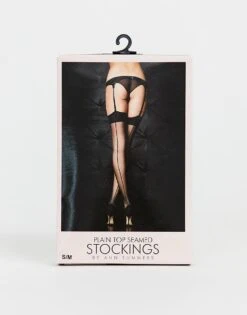 Ann Summers Plain Top Seamed Stocking For Women Black -Ann Sum Wear Shop 6791691 3